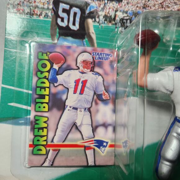 Starting Lineup NFL 1999-2000 New England Patriots Drew Bledsoe With Card New - Picture 3 of 9